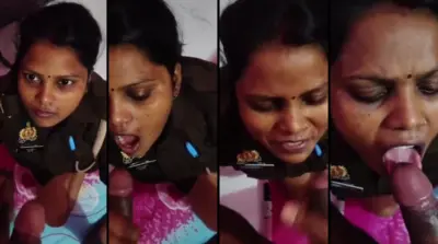 Indian Police Woman Giving Blowjob HD